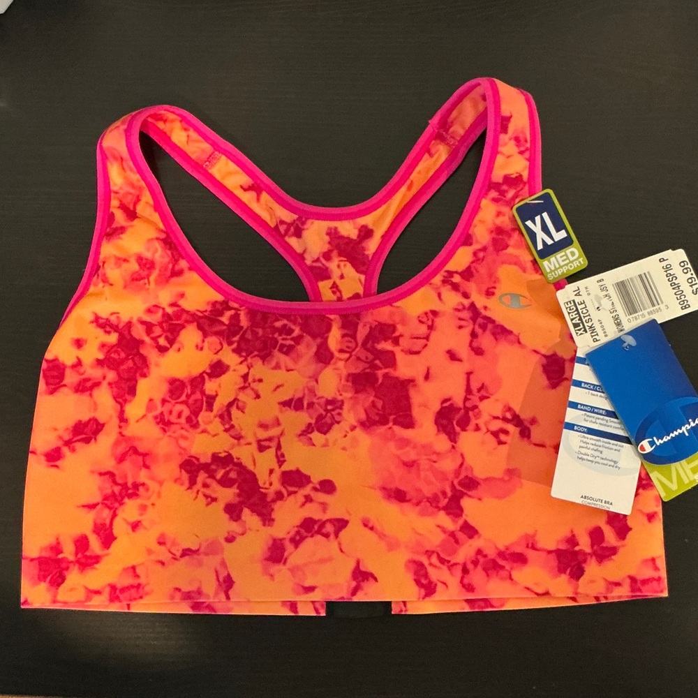 Champion Vibrant Pink and Orange Sports Bra